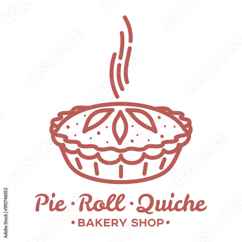 Meat pie, roll, quiche illustration