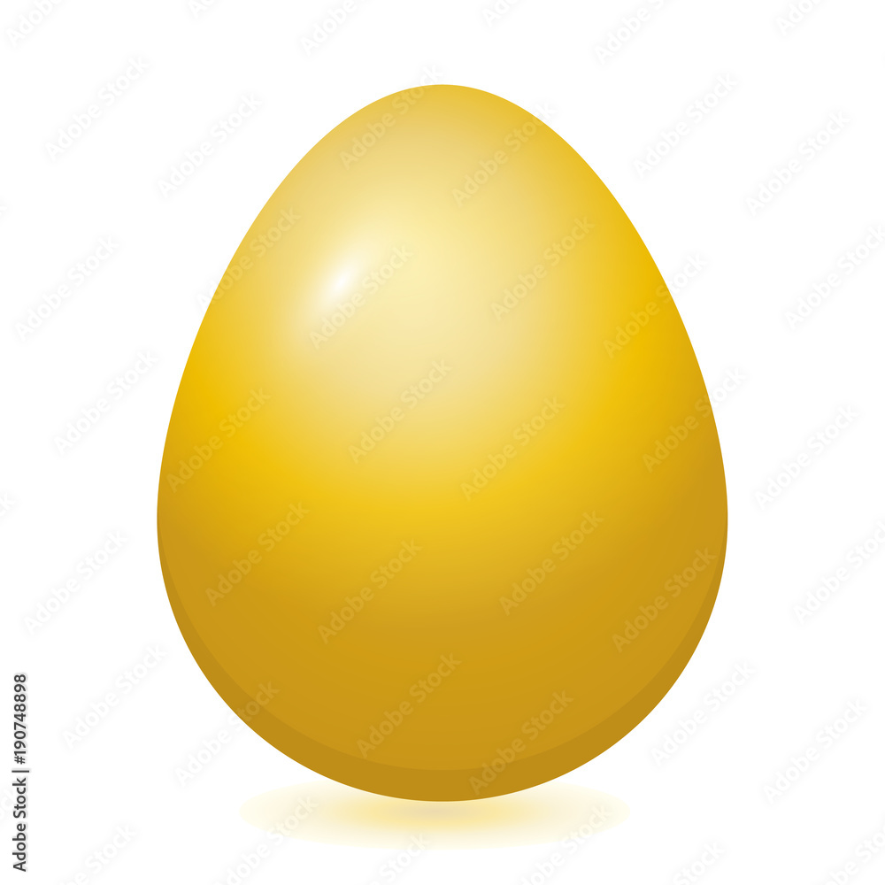 Golden egg. Isolated on white background. Easter day. Vector Golden egg. Isolated on white background. Easter day. Vector