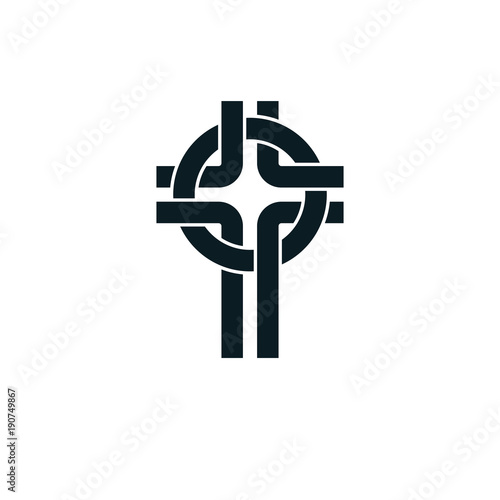 Christian Cross true belief vector religion symbol, Christianity Jesus icon.