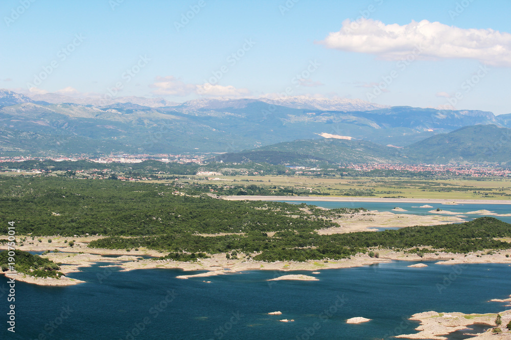 Artificial lakes in Niksic, Montenegro