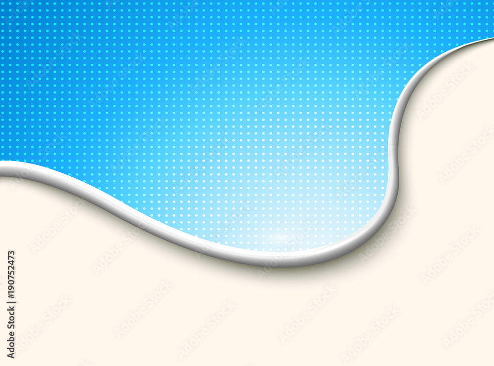 Obraz premium Abstract backround blue, wavy 3d vector illustration