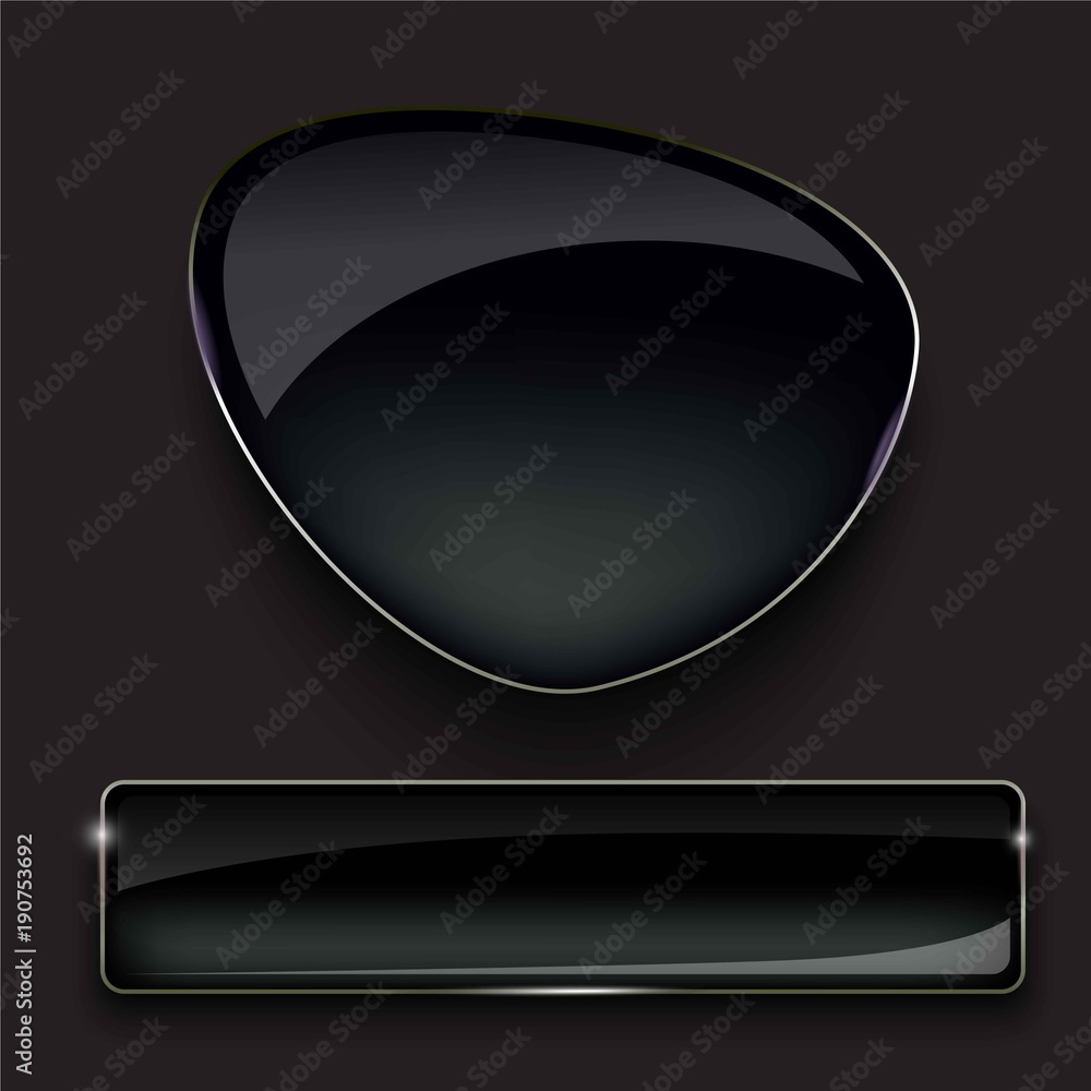 Vector illustration of Realistic glass banners set. Vector illustration of Realistic glass banners set.
