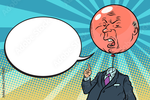 angry bloated red boss bubble