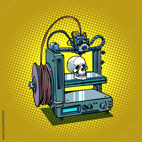 human skull 3D printer manufacturing