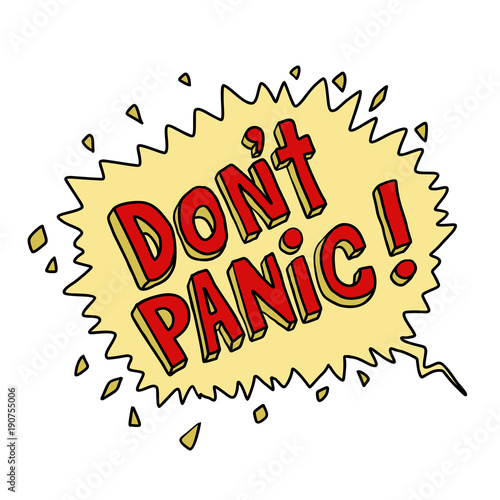 dont panic comic book pop art bubble