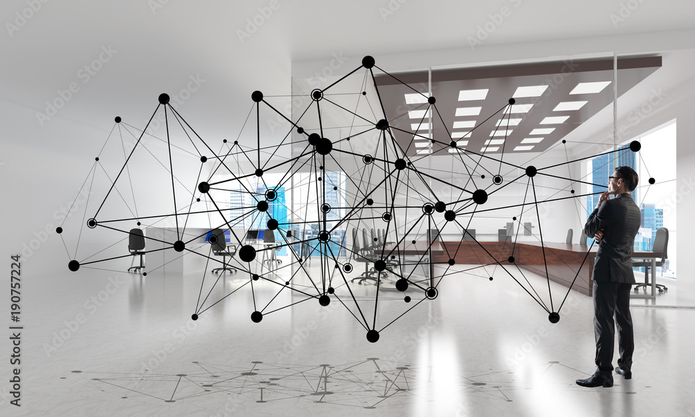 Networking and social communication concept as effective point for modern business Networking and social communication concept as effective point for modern business