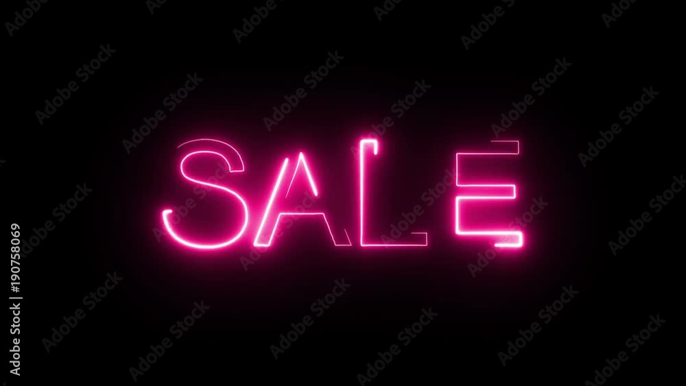 Screensaver of sales on black background. Black Friday. Neon sign. Full HD video. Screensaver of sales on black background. Black Friday. Neon sign. Full HD video.