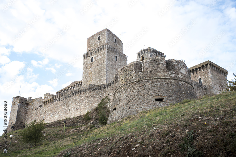famous medieval fortress in Assisi Italy