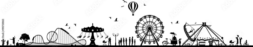 Silhouette Freizeitpark