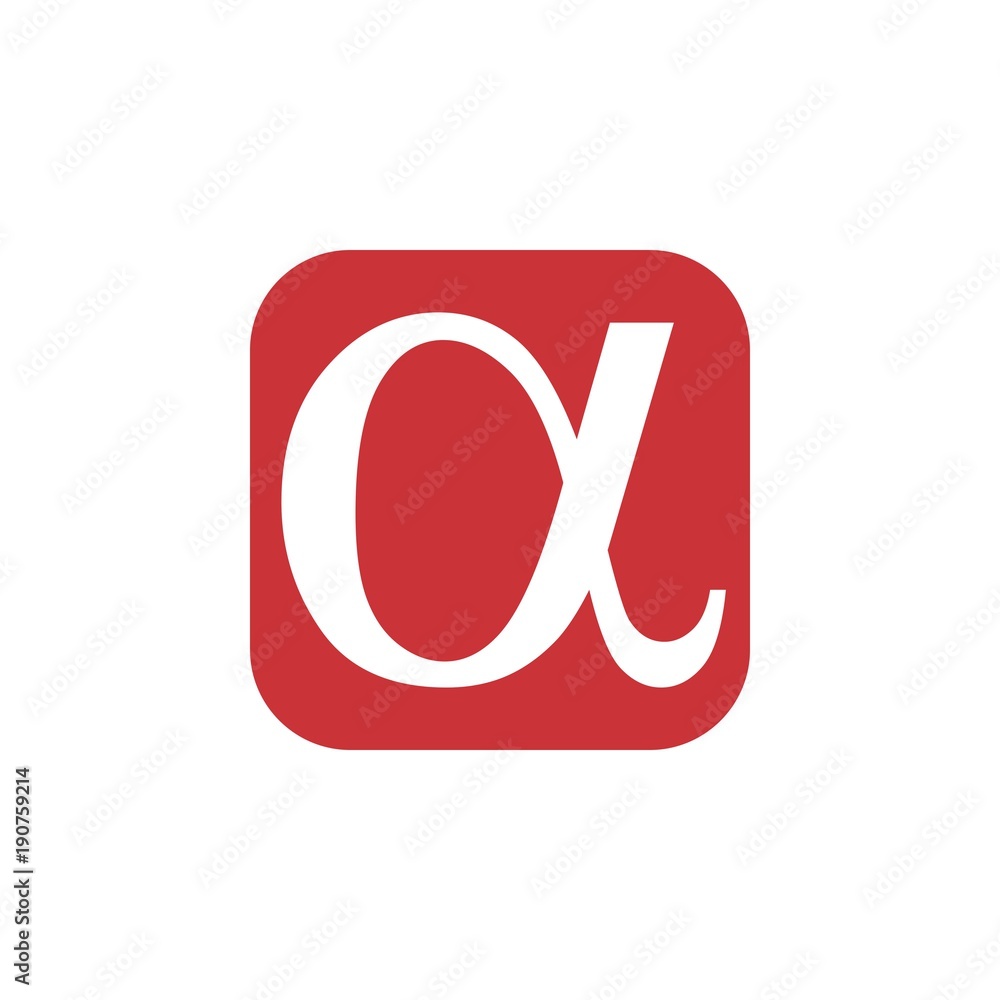 letter alpha greek symbol logo vector letter alpha greek symbol logo vector