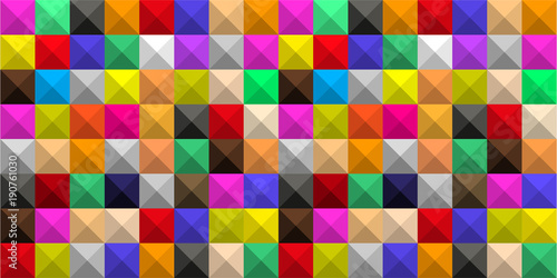 graphic rectangular colored background in the form of a geometric mosaic of identical squares