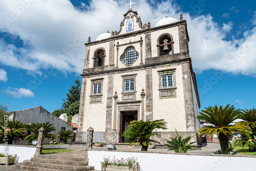 Igreja da Nossa Senhora do Rosário in Lajes das Flores on the island of Flores in the Azores, Portugal photo