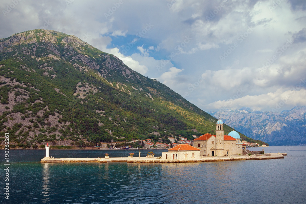 Island of Our Lady of the Rocks in Bay of Kotor ( Adriatic Sea ), Montenegro