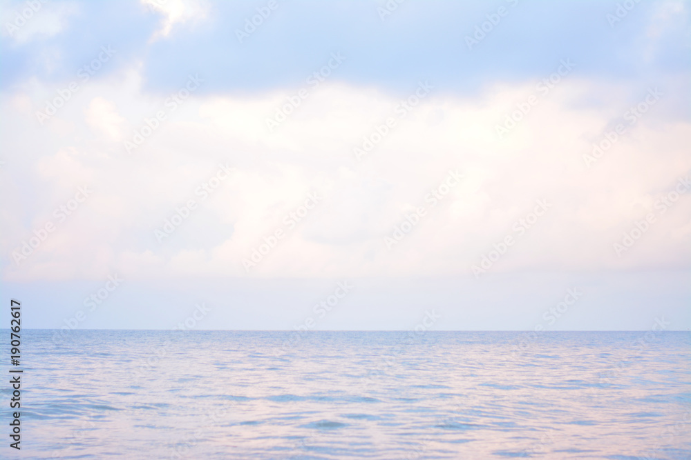 Deep blue and pink sea with cloudy. Deep blue and pink sea with cloudy.