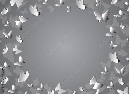 Glowing background with magic butterflies. moths flying at night vector 