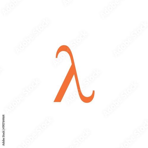 Принти на полотні letter lambda greek symbol logo vector