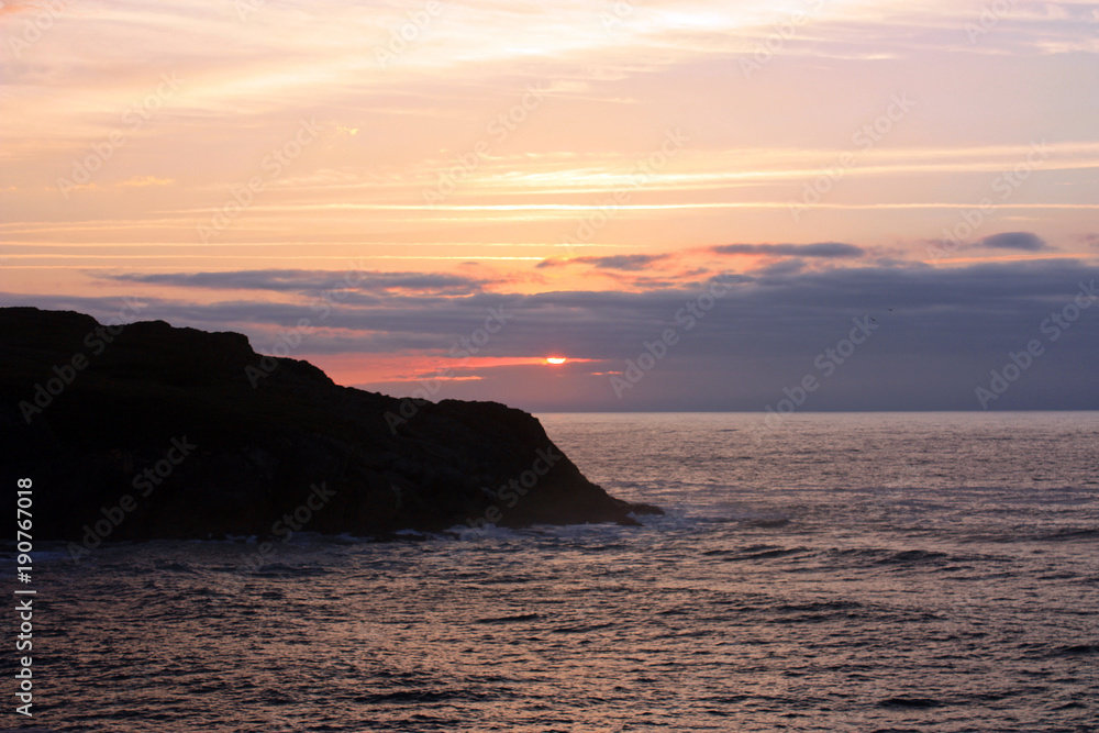 Bluff in sunset time in Spain