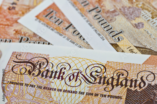British pounds banknotes 