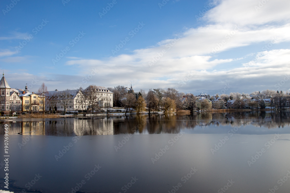 Bad Salzungen Burgsee und Fachwerkhäuser, Thüringen Bad Salzungen Burgsee und Fachwerkhäuser, Thüringen