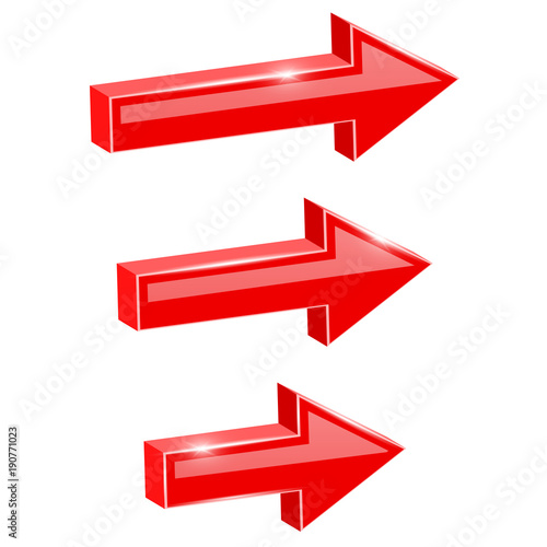 Red straight arrows. Web 3d shiny icons