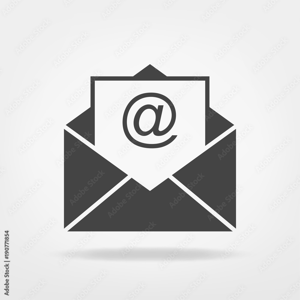 envelope illustration - mail concept - flat icon envelope illustration - mail concept - flat icon