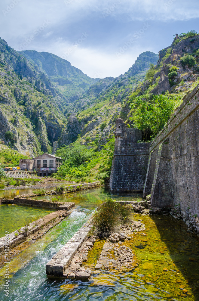 Mountains near old town Kotor, Montenegro.