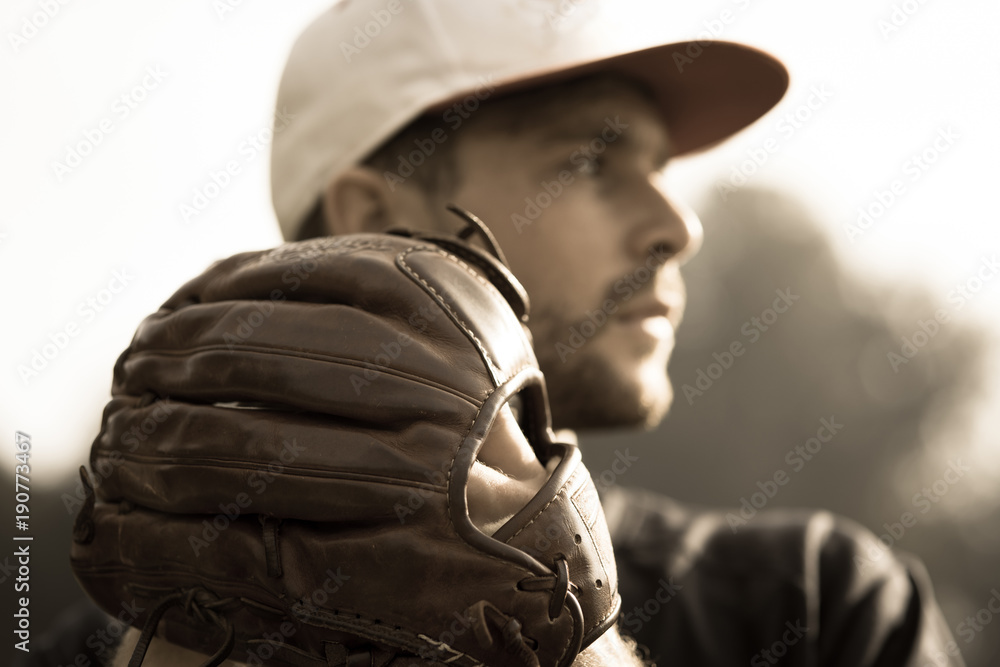 Obraz premium concentration avant l'action(Baseball)