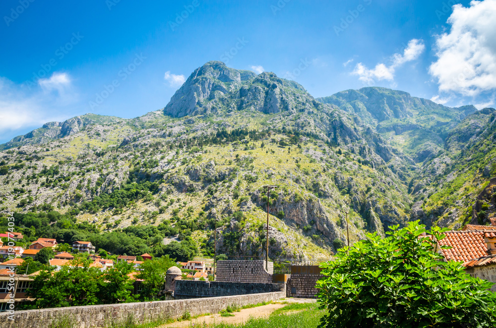 Mountains near old town Kotor, Montenegro.