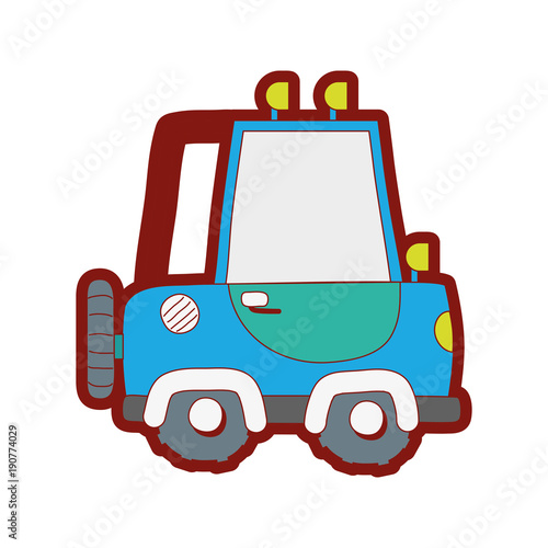 line color tractor farm vehicle plant transport