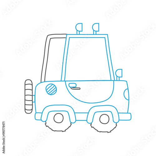 color line tractor farm vehicle plant transport
