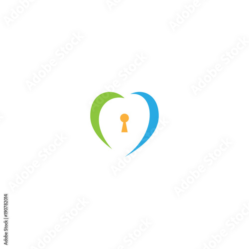 Free Download Lock Love Logo Template - GFXLoad