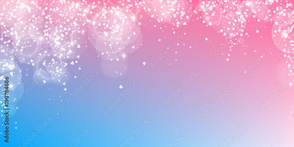Falling hearts valentine background. Falling rain on color transition background. Falling hearts valentines day pleasing design. Vector illustration. Falling hearts valentine background. Falling rain on color transition background. Falling hearts valentines day pleasing design. Vector illustration.