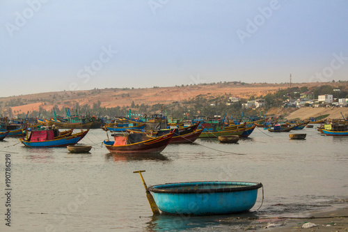 fisher boat harbor in  Mui Ne, Vietnam