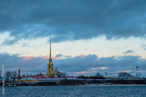 Sankt Peterburg winter landscape, Russian Federation, January