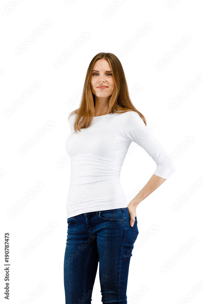 Woman isolated on white background Woman isolated on white background
