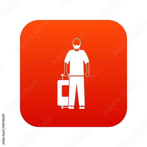 Arabic man icon digital red