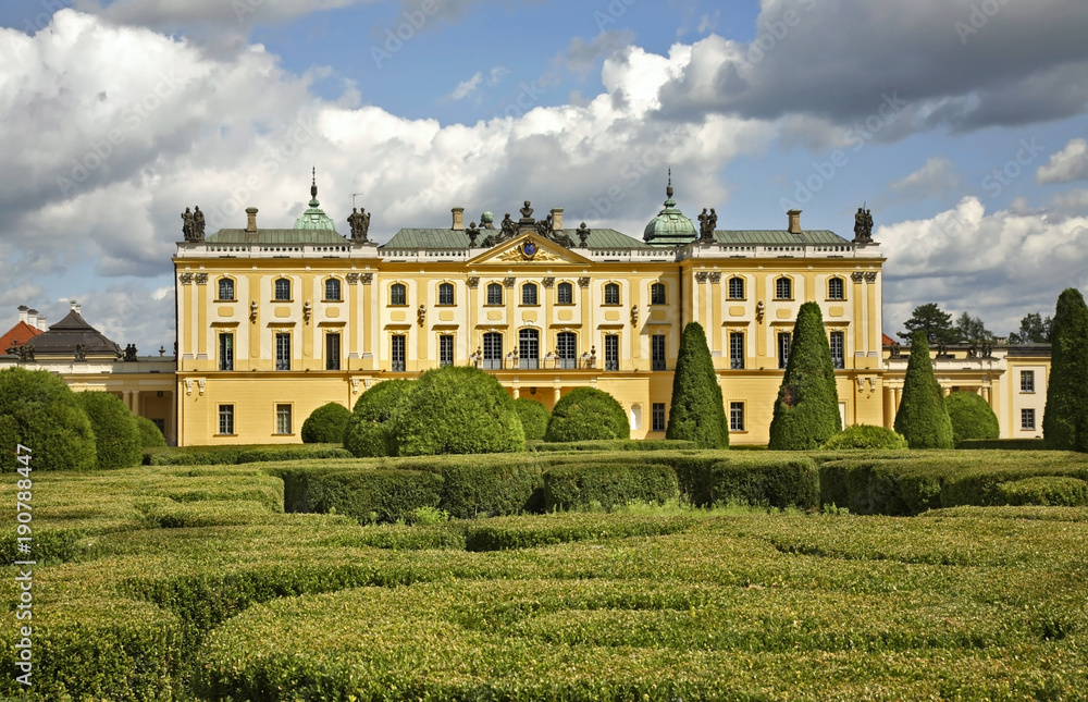 Branicki Palace and park in Bialystok. Poland