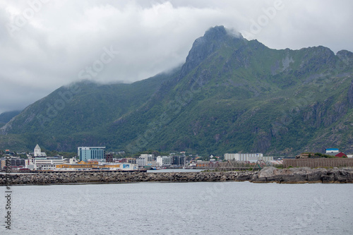 The city of Svolvaer in Nordland county, Norway.  © bphoto