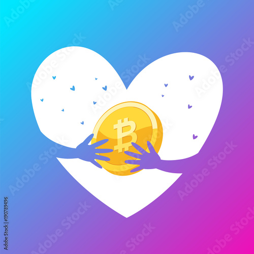 Crypto currency hype vector illustration 