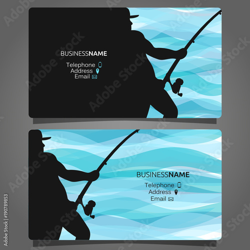 Shop fishing business card
