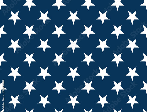 American Flag Stars - Seamless Pattern non Textured.