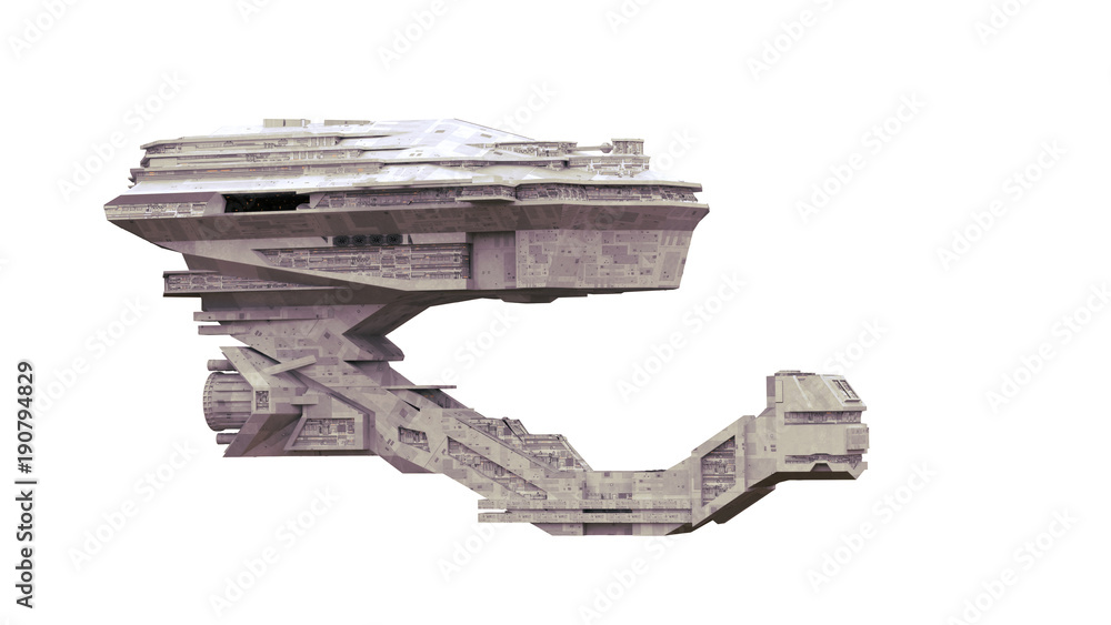 spaceship, very detailed starship travelling in space (3d science fiction render isolated on white background) spaceship, very detailed starship travelling in space (3d science fiction render isolated on white background)
