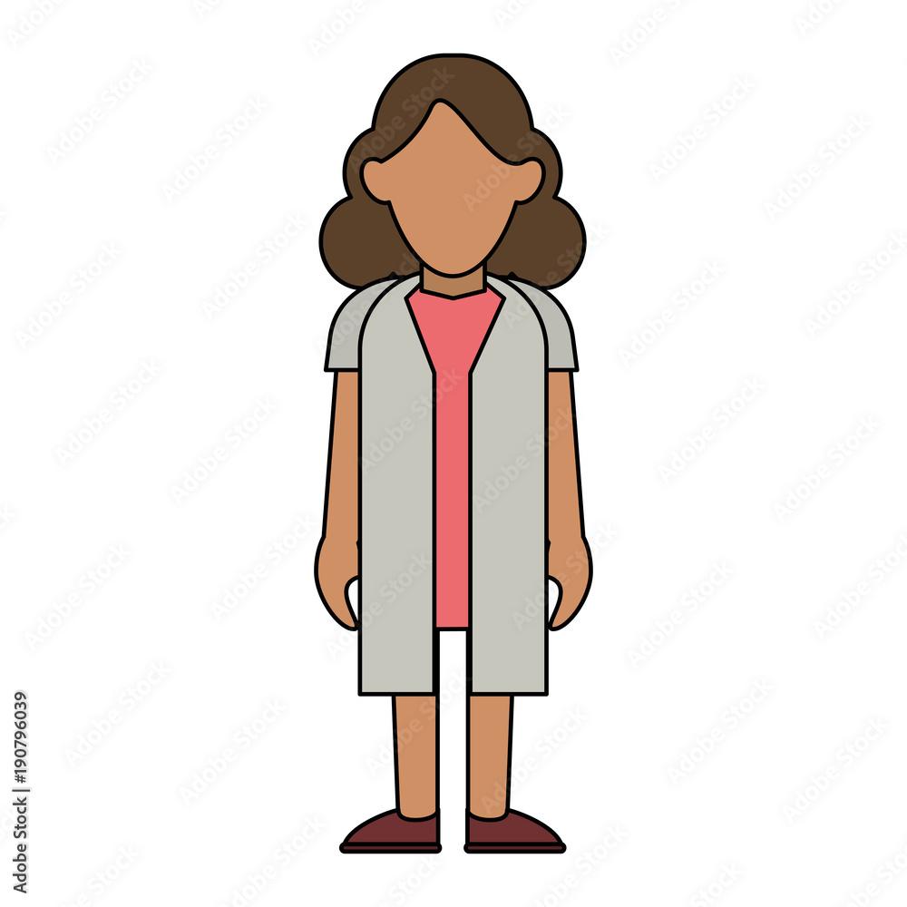 Woman doctor avatar cartoon icon vector illustration graphic design