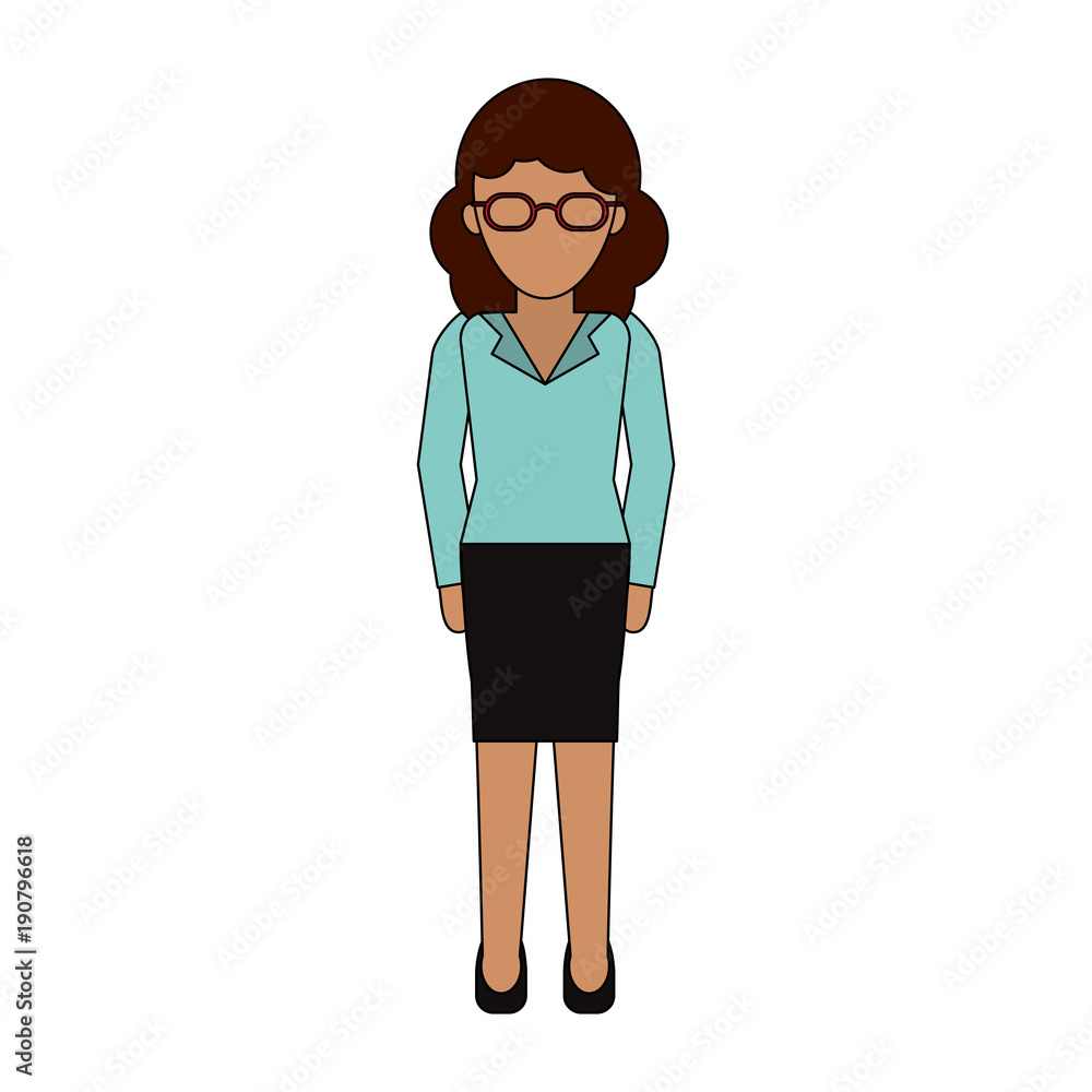 Executive woman avatar cartoon icon vector illustration graphic design