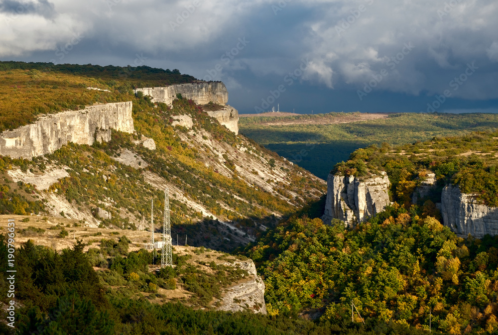 Besh-Kosh mountain near by Bakhchisaray, Crimea
