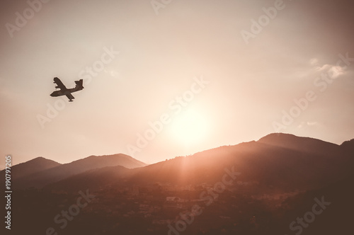 Canadair leaving for a firefighting mission