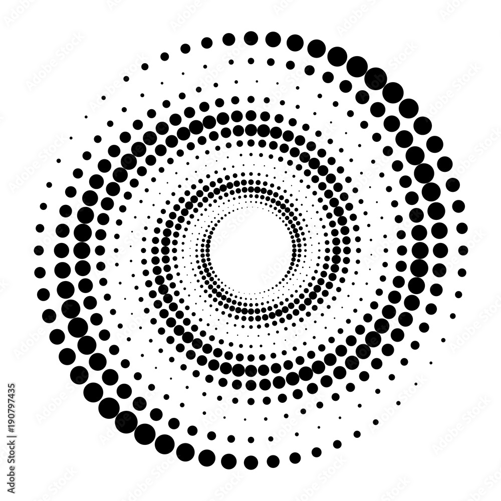 Оригинальный абстрактный фон из круглых точек с пространством для вставки текста или логотипа. Векторная иллюстрация.