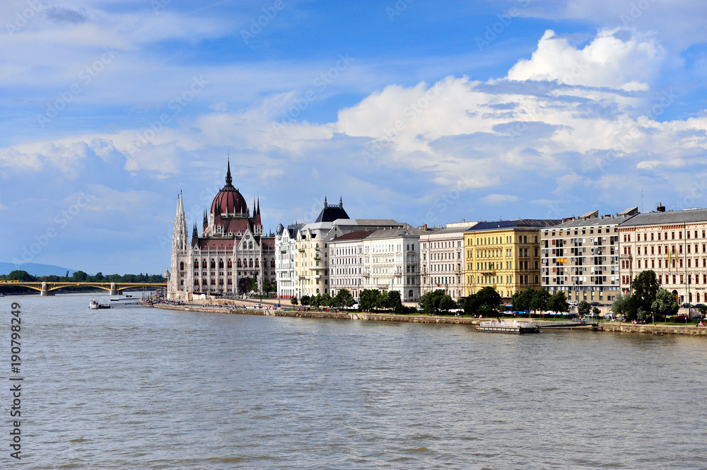 Parliament building on Danube river
