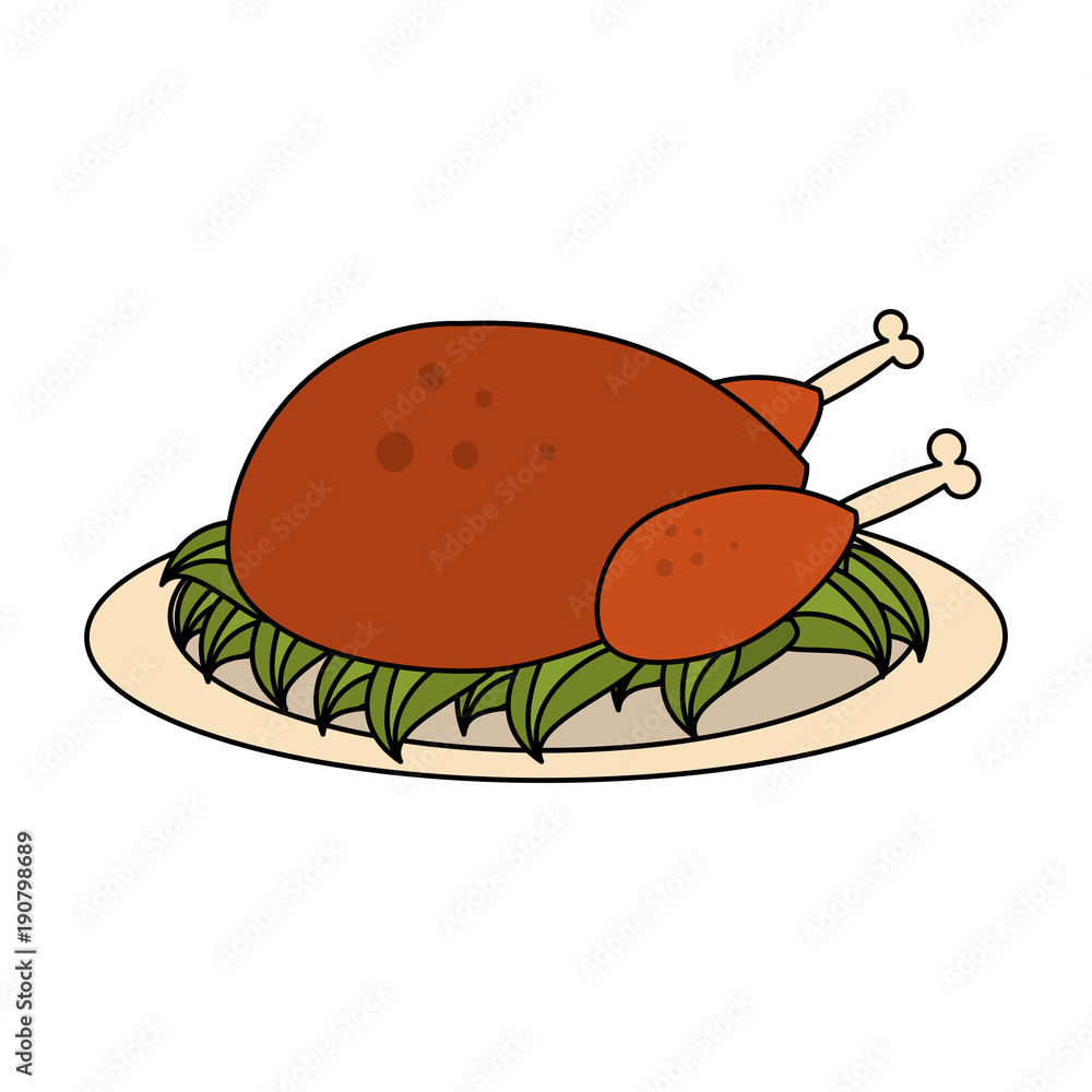 Roast chicken food icon vector illustration graphic design Roast chicken food icon vector illustration graphic design