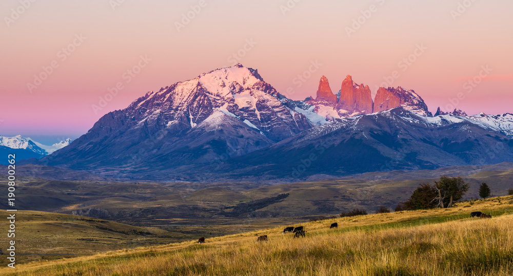 Sunrise at Torres del Paine National Park